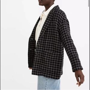 COPY - Waffleback Shaw Blazer in Windowpan Madewell ND431